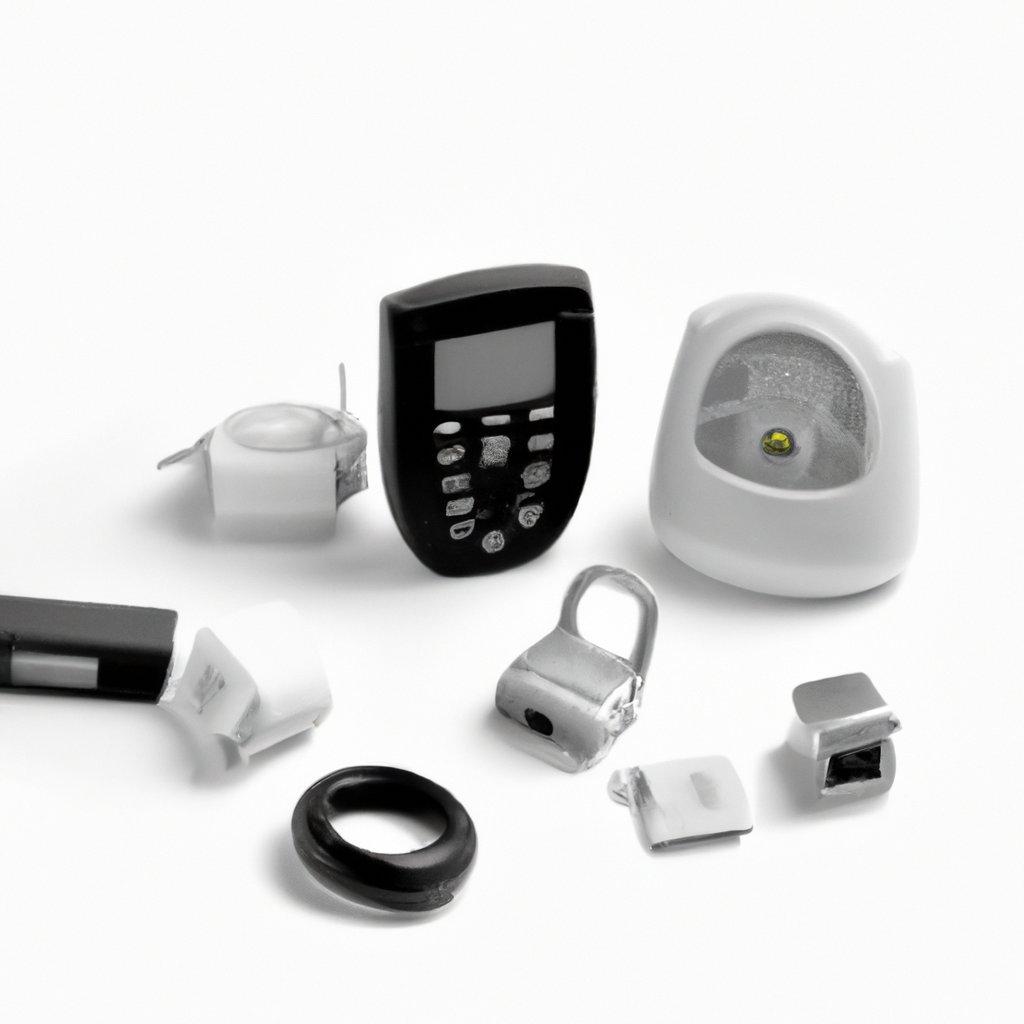 An image of a wireless burglar alarm system with a smartphone displaying the alarm app, highlighting key features for apartment security.