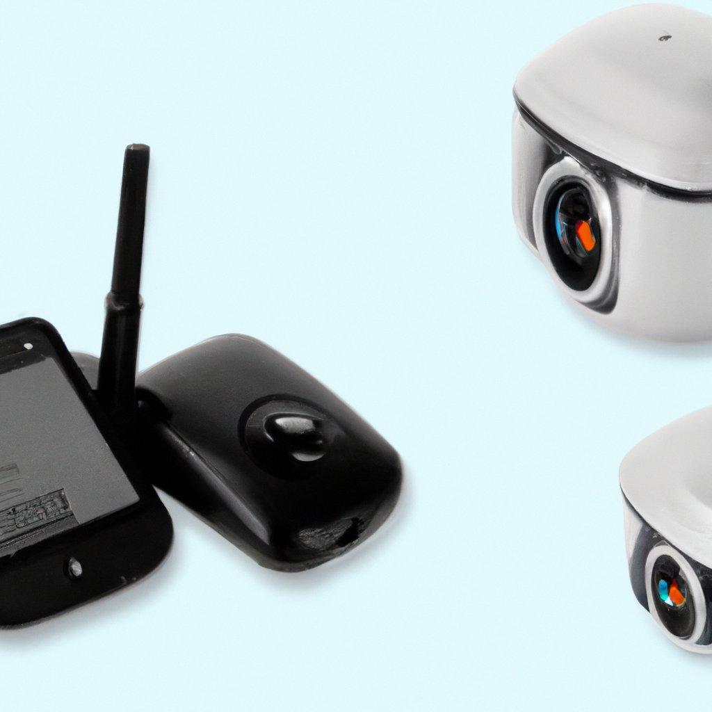 A modern wireless camera and alarm setup showcasing multiple security features, ideal for home and business protection.