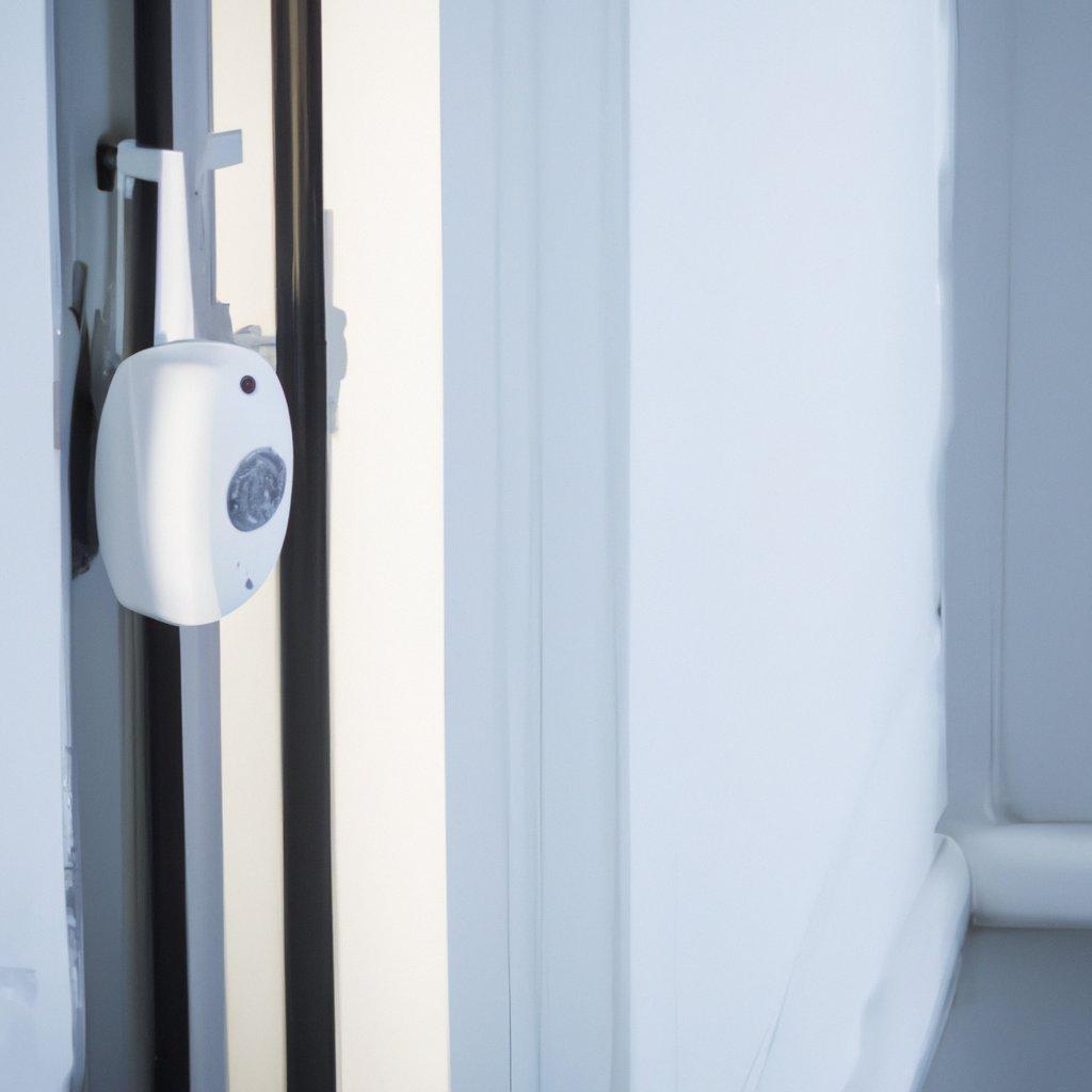A modern wireless alarm system installed in a home, showcasing security features like motion detectors and control panels designed to deter criminals.