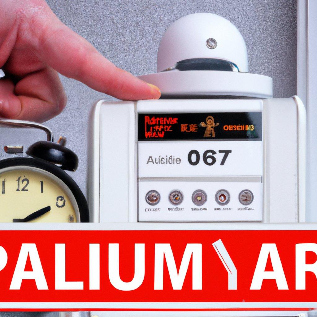 A modern wireless alarm system with a motion detector in a home setting, showcasing security features related to GDPR compliance.