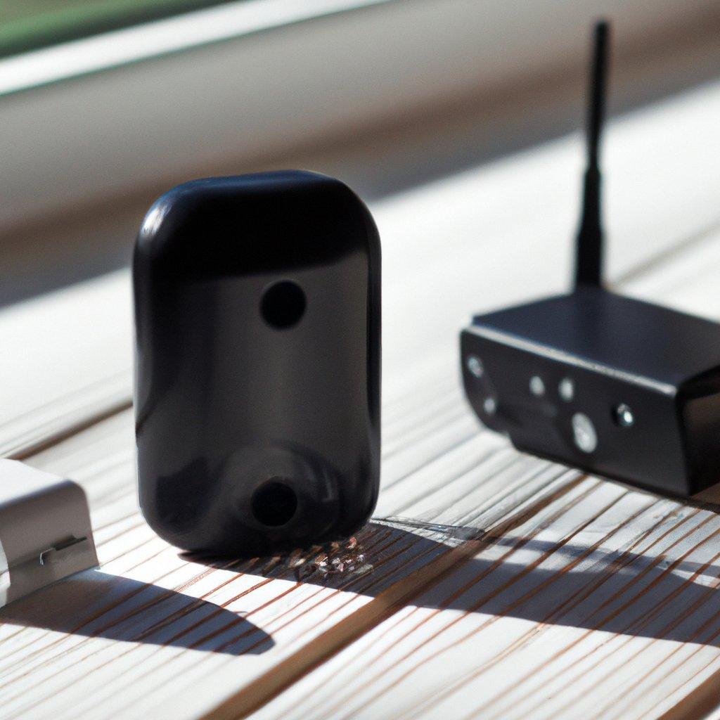 A modern pet-friendly PIR detector alongside a wireless burglar alarm, showcasing home security options suitable for pet owners.