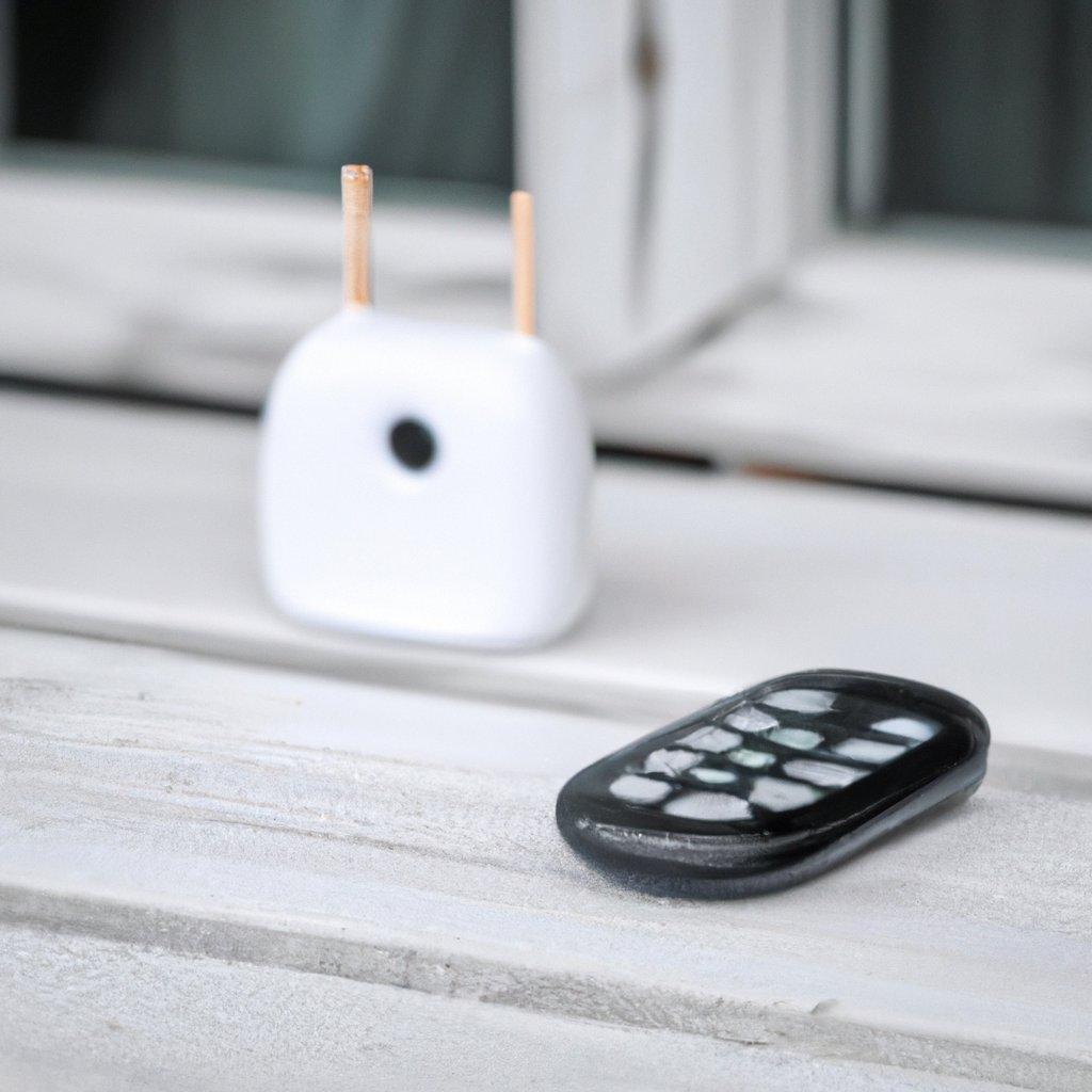 A family enjoying a peaceful vacation in their cabin, with a wireless alarm system visible, illustrating home security options for vacation homes.