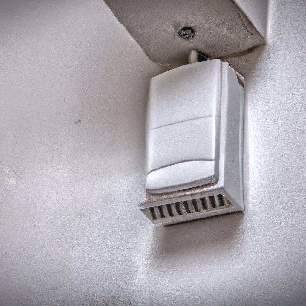A modern wireless alarm system installed in a multi-unit building, showcasing features such as motion detectors and a GSM alarm for enhanced security.
