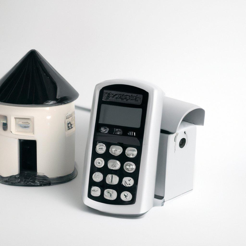 A modern wireless alarm system installed in a home, showcasing security features like motion detectors and a control panel.