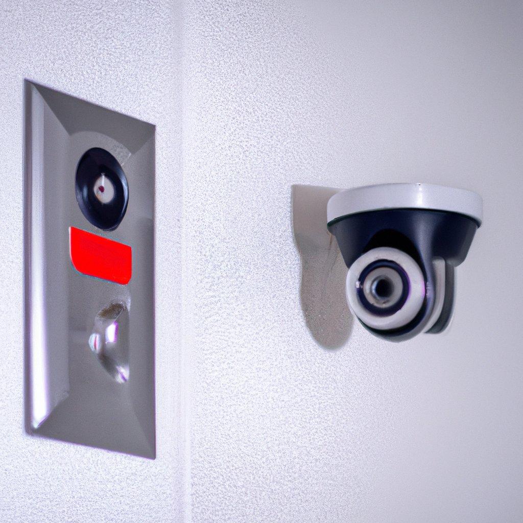 A modern home security setup featuring a CCTV camera and various wireless alarm components, highlighting a comprehensive security solution.