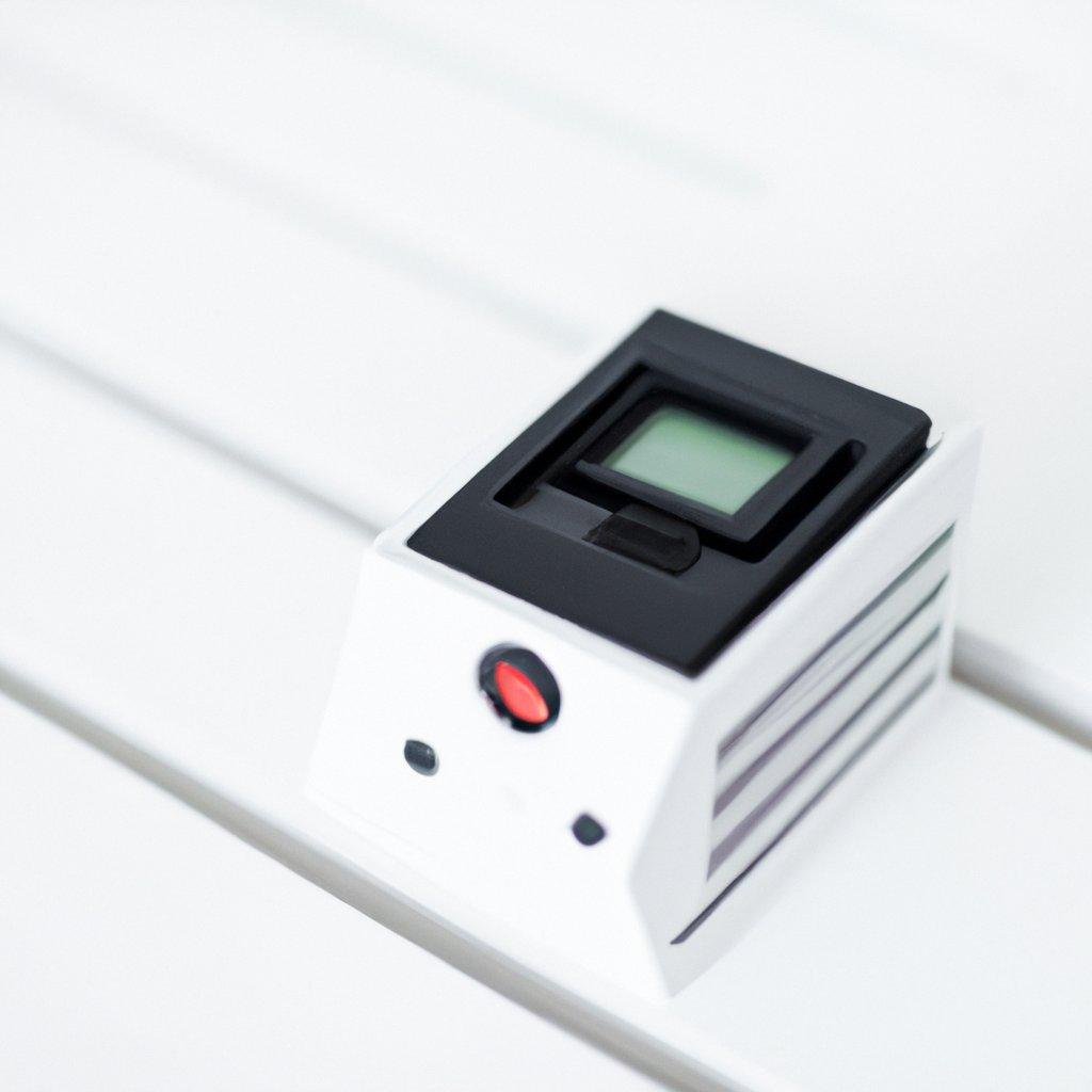 A wireless motion detector installed in a home setting, showcasing a modern wireless security alarm system for better house security.