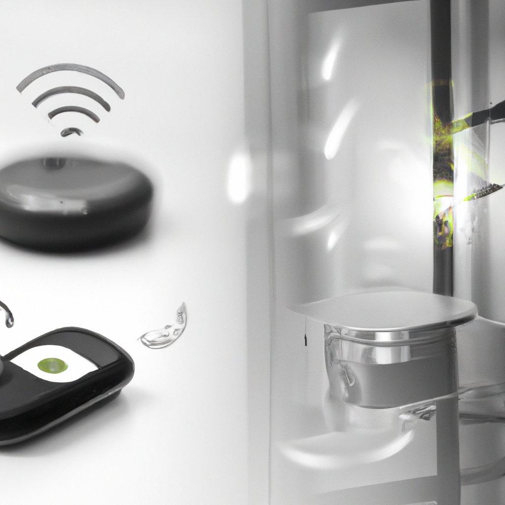 A visual representation of smart home security solutions showing a wireless alarm system integrated with smart locks and lights, emphasizing modern home safety technologies.