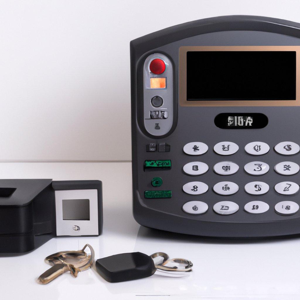 A cozy home with a visible wireless security alarm system, showcasing modern safety features for first-time homeowners.