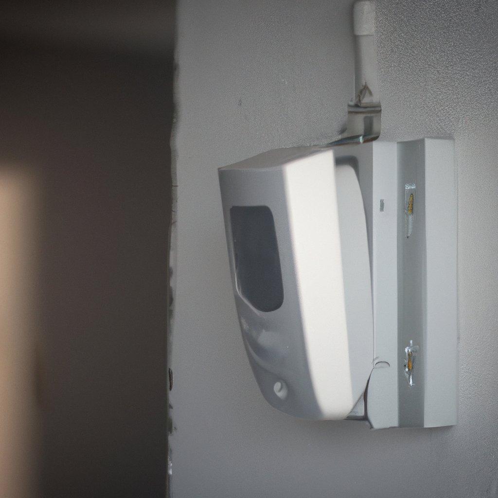 A modern wireless burglar alarm system displayed in a contemporary home setting, highlighting security technology like PIR detectors and GSM alarm systems.