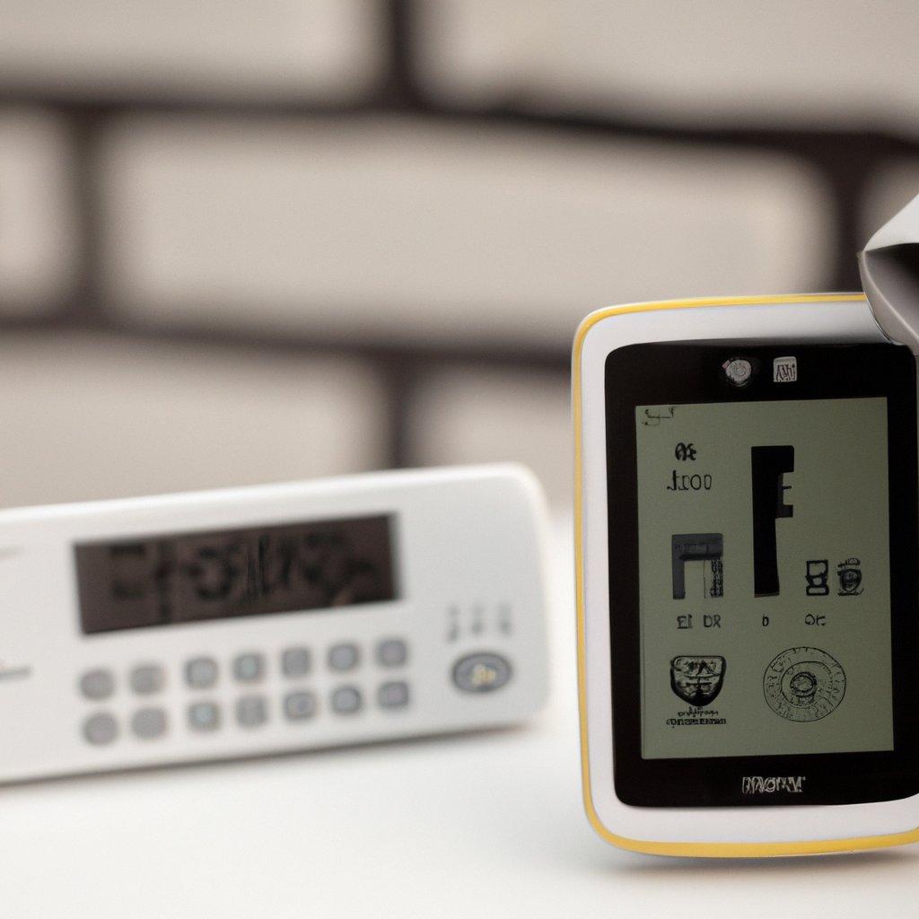 A modern wireless alarm system displayed on a tablet, illustrating how a wireless security system integrates with home security.